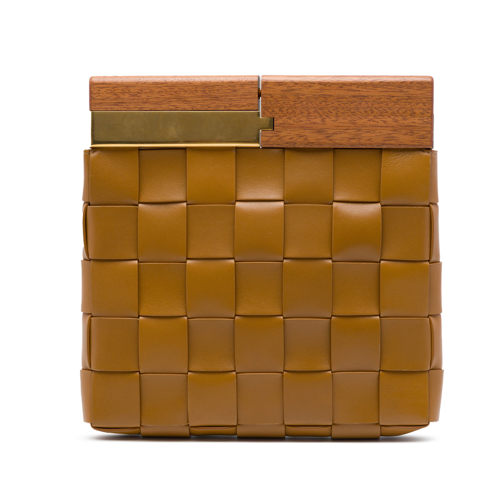 Pre-Loved Bottega Veneta Lambskin Maxi Intrecciato The Snap Clutch